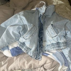 BDG kaityln denim bomber jacket